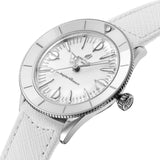 Buy Shop Breitling Superocean Heritage '57 Pastel Paradise White Dial White Leather Strap Watch for Women - A10340A71A1X1 USA Online