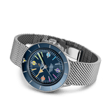 Buy Shop Breitling Superocean Heritage '57 Special Edition II Blue Dial Silver Mesh Bracelet Watch for Men - A103702A1C1A1 USA Online