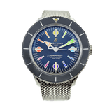 Buy Shop Breitling Superocean Heritage '57 Special Edition II Blue Dial Silver Mesh Bracelet Watch for Men - A103702A1C1A1 USA Online