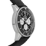 Buy Shop Breitling Superocean Heritage B01 Chronograph 44 Black Dial Black Mesh Bracelet Watch for Men - AB0162121B1S1 USA Online
