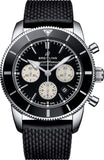 Buy Shop Breitling Superocean Heritage B01 Chronograph 44 Black Dial Black Mesh Bracelet Watch for Men - AB0162121B1S1 USA Online