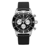 Buy Shop Breitling Superocean Heritage B01 Chronograph 44 Black Dial Black Mesh Bracelet Watch for Men - AB0162121B1S1 USA Online