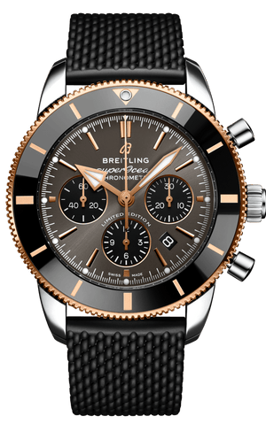 Buy Shop Breitling Superocean Heritage B01 Chronograph 44 Black Dial Black Mesh Bracelet Watch for Men - UB01621A1M1S1 USA Online