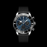 Buy Shop Breitling Superocean Heritage B01 Chronograph 44 Blue Dial Black Mesh Bracelet Watch for Men - AB0162121C1S1 USA Online