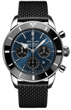 Buy Shop Breitling Superocean Heritage B01 Chronograph 44 Blue Dial Black Mesh Bracelet Watch for Men - AB0162121C1S1 USA Online