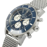 Buy Shop Breitling Superocean Heritage B01 Chronograph 44 Blue Dial Silver Mesh Bracelet Watch for Men - AB0162161C1A1 USA Online