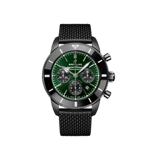Buy Shop Breitling Superocean Heritage B01 Chronograph 44 Green Dial Black Mesh Bracelet Watch for Men - MB01621A1L1S1 USA Online