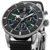 Buy Shop Breitling Superocean Heritage B01 Chronograph 44 Limited Edition Green Dial Black Mesh Bracelet Watch for Men - AB01621A1L1S1 USA Online