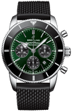 Buy Shop Breitling Superocean Heritage B01 Chronograph 44 Limited Edition Green Dial Black Mesh Bracelet Watch for Men - AB01621A1L1S1 USA Online