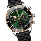 Buy Shop Breitling Superocean Heritage B01 Chronograph 44 Limited Edition Green Dial Black Mesh Bracelet Watch for Women - UB01622A1L1S1 USA Online