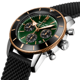Buy Shop Breitling Superocean Heritage B01 Chronograph 44 Limited Edition Green Dial Black Mesh Bracelet Watch for Women - UB01622A1L1S1 USA Online