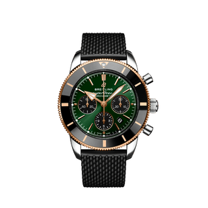 Buy Shop Breitling Superocean Heritage B01 Chronograph 44 Limited Edition Green Dial Black Mesh Bracelet Watch for Women - UB01622A1L1S1 USA Online