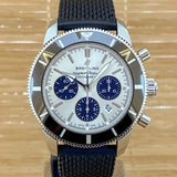 Buy Shop Breitling Superocean Heritage B01 Chronograph 44 Silver Dial Black Mesh Bracelet Watch for Men - AB0162121G1S1 USA Online