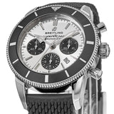 Buy Shop Breitling Superocean Heritage B01 Chronograph 44 Silver Dial Black Mesh Bracelet Watch for Men - AB0162121G1S1 USA Online