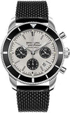 Buy Shop Breitling Superocean Heritage B01 Chronograph 44 Silver Dial Black Mesh Bracelet Watch for Men - AB0162121G1S1 USA Online