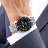Buy Shop Breitling Superocean Heritage B20 Automatic 42 Black Dial Silver Mesh Bracelet Watch for Men - AB2010121B1A1 USA Online