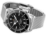 Buy Shop Breitling Superocean Heritage B20 Automatic 42 Black Dial Silver Mesh Bracelet Watch for Men - AB2010121B1A1 USA Online