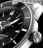 Buy Shop Breitling Superocean Heritage B20 Automatic 42 Black Dial Silver Mesh Bracelet Watch for Men - AB2010121B1A1 USA Online