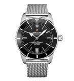 Buy Shop Breitling Superocean Heritage B20 Automatic 42 Black Dial Silver Mesh Bracelet Watch for Men - AB2010121B1A1 USA Online
