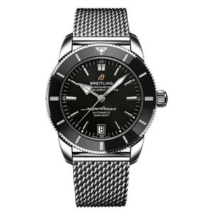 Buy Shop Breitling Superocean Heritage B20 Automatic 42 Black Dial Silver Mesh Bracelet Watch for Men - AB2010121B1A1 USA Online