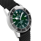 Buy Shop Breitling Superocean Heritage B20 Automatic 42 Green Dial Black Mesh Bracelet Watch for Women - AB2010121L1S1 USA Online