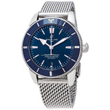Buy Shop Breitling Superocean Heritage B20 Automatic 44 Blue Dial Silver Mesh Bracelet Watch for Men - AB2030161C1A1 USA Online