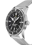 Buy Shop Breitling Superocean Heritage B20 Automatic 46 Black Dial Silver Mesh Bracelet Watch for Men - AB2020121B1A1 USA Online