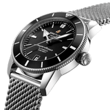 Buy Shop Breitling Superocean Heritage B20 Automatic 46 Black Dial Silver Mesh Bracelet Watch for Men - AB2020121B1A1 USA Online