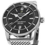 Buy Shop Breitling Superocean Heritage B20 Automatic 46 Black Dial Silver Mesh Bracelet Watch for Men - AB2020121B1A1 USA Online