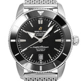 Buy Shop Breitling Superocean Heritage B20 Automatic 46 Black Dial Silver Mesh Bracelet Watch for Men - AB2020121B1A1 USA Online
