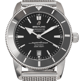 Buy Shop Breitling Superocean Heritage B20 Automatic 46 Black Dial Silver Mesh Bracelet Watch for Men - AB2020121B1A1 USA Online