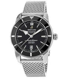 Buy Shop Breitling Superocean Heritage B20 Automatic 46 Black Dial Silver Mesh Bracelet Watch for Men - AB2020121B1A1 USA Online