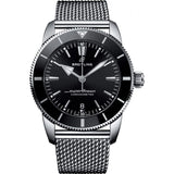 Buy Shop Breitling Superocean Heritage B20 Automatic 46 Black Dial Silver Mesh Bracelet Watch for Men - AB2020121B1A1 USA Online