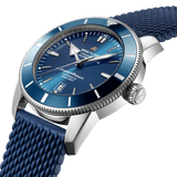 Buy Shop Breitling Superocean Heritage B20 Automatic 46 Blue Dial Blue Mesh Bracelet Watch for Men - AB2020161C1S1 USA Online