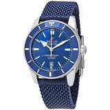Buy Shop Breitling Superocean Heritage B20 Automatic 46 Blue Dial Blue Mesh Bracelet Watch for Men - AB2020161C1S1 USA Online