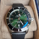 Buy Shop Breitling Superocean Heritage B20 Automatic 46 Green Dial Black Mesh Bracelet Watch for Men - AB2020121L1S1 USA Online