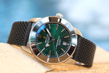 Buy Shop Breitling Superocean Heritage B20 Automatic 46 Green Dial Black Mesh Bracelet Watch for Men - AB2020121L1S1 USA Online