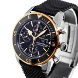 Buy Shop Breitling Superocean Heritage Chronograph 44 Black Dial Black Mesh Bracelet Watch for Men - U13313121B1S1 USA Online
