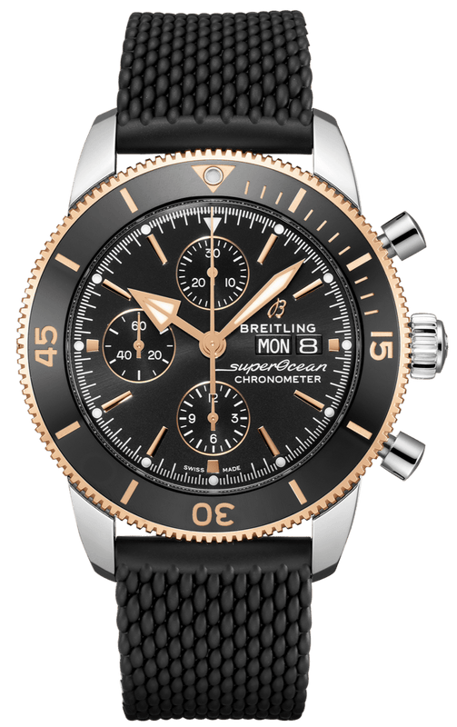 Buy Shop Breitling Superocean Heritage Chronograph 44 Black Dial Black Mesh Bracelet Watch for Men - U13313121B1S1 USA Online