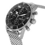 Buy Shop Breitling Superocean Heritage Chronograph 44 Black Dial Silver Mesh Bracelet Watch for Men - A13313121B1A1 USA Online