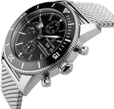 Buy Shop Breitling Superocean Heritage Chronograph 44 Black Dial Silver Mesh Bracelet Watch for Men - A13313121B1A1 USA Online