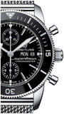 Buy Shop Breitling Superocean Heritage Chronograph 44 Black Dial Silver Mesh Bracelet Watch for Men - A13313121B1A1 USA Online