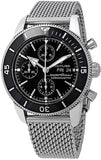 Buy Shop Breitling Superocean Heritage Chronograph 44 Black Dial Silver Mesh Bracelet Watch for Men - A13313121B1A1 USA Online