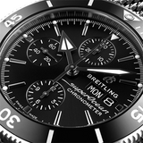 Buy Shop Breitling Superocean Heritage Chronograph 44 Black Dial Silver Mesh Bracelet Watch for Men - A13313121B1A1 USA Online