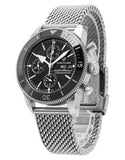 Buy Shop Breitling Superocean Heritage Chronograph 44 Black Dial Silver Mesh Bracelet Watch for Men - A13313121B1A1 USA Online