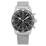 Buy Shop Breitling Superocean Heritage Chronograph 44 Black Dial Silver Mesh Bracelet Watch for Men - A13313121B1A1 USA Online