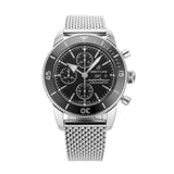 Buy Shop Breitling Superocean Heritage Chronograph 44 Black Dial Silver Mesh Bracelet Watch for Men - A13313121B1A1 USA Online