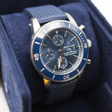 Buy Shop Breitling Superocean Heritage Chronograph 44 Blue Dial Blue Mesh Bracelet Watch for Men - A13313161C1S1 USA Online