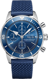 Buy Shop Breitling Superocean Heritage Chronograph 44 Blue Dial Blue Mesh Bracelet Watch for Men - A13313161C1S1 USA Online