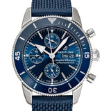 Buy Shop Breitling Superocean Heritage Chronograph 44 Blue Dial Blue Mesh Bracelet Watch for Men - A13313161C1S1 USA Online